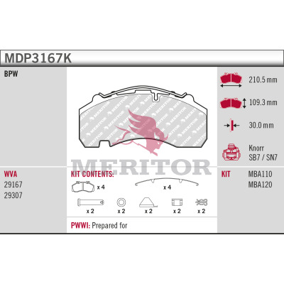 Meritor Remblokset MDP3167K