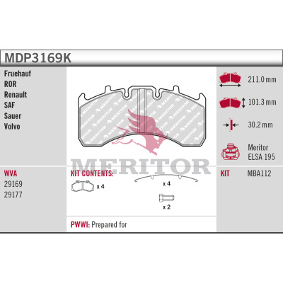 Meritor Remblokset MDP3169K