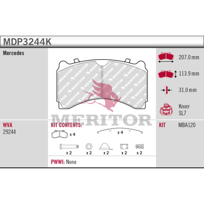 Meritor Remblokset MDP3244K
