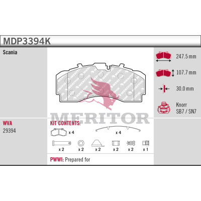 Meritor Remblokset MDP3394K
