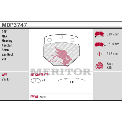Meritor Remblokset MDP3747