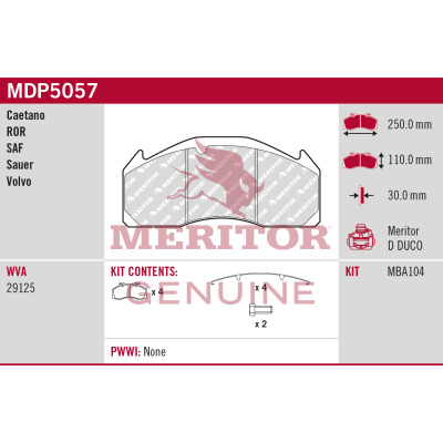 Meritor Remblokset MDP5057