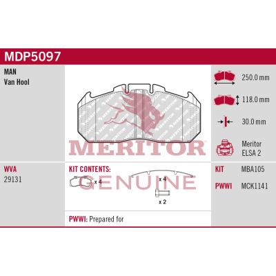 Meritor Remblokset MDP5097