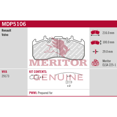 Meritor Remblokset MDP5106