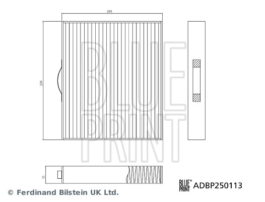 Blue Print Interieurfilter ADBP250113