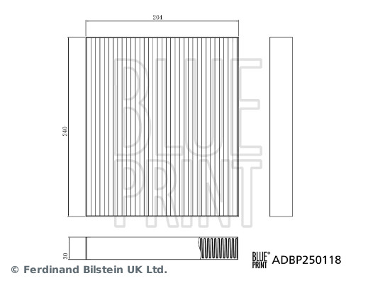 Blue Print Interieurfilter ADBP250118