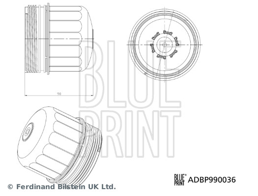 Blue Print Oliefilterhuis deksel ADBP990036