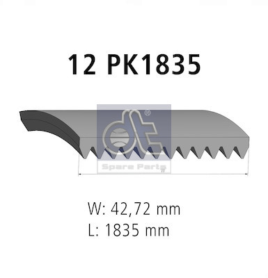 Dt Spare Parts Poly V-riem 7.54812