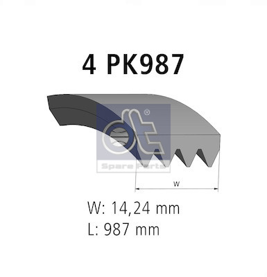 Dt Spare Parts Poly V-riem 7.54818