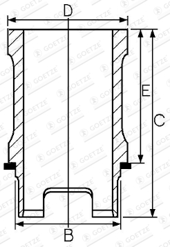 Goetze Engine Cilinderbus/voering O-ring 14-030350-00