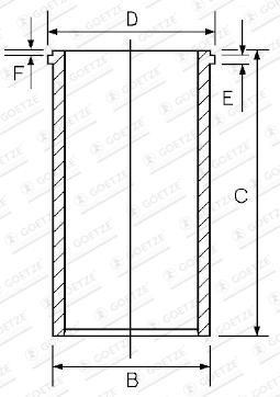 Goetze Engine Cilinderbus/voering O-ring 14-040040-00