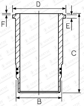 Goetze Engine Cilinderbus/voering O-ring 14-404770-00