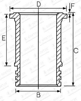 Goetze Engine Cilinderbus/voering O-ring 14-686430-00