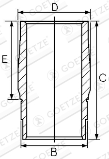 Goetze Engine Cilinderbus/voering O-ring 14-740060-00