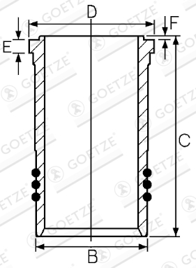 Goetze Engine Cilinderbus/voering O-ring 15-260080-00