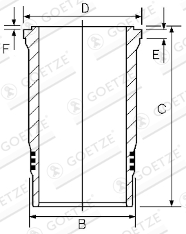 Goetze Engine Cilinderbus/voering O-ring 15-270000-00