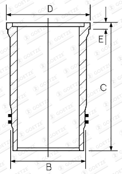 Goetze Engine Cilinderbus/voering O-ring 15-370040-00