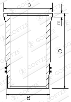 Goetze Engine Cilinderbus/voering O-ring 15-451740-00