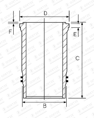 Goetze Engine Cilinderbus/voering O-ring 15-452030-00