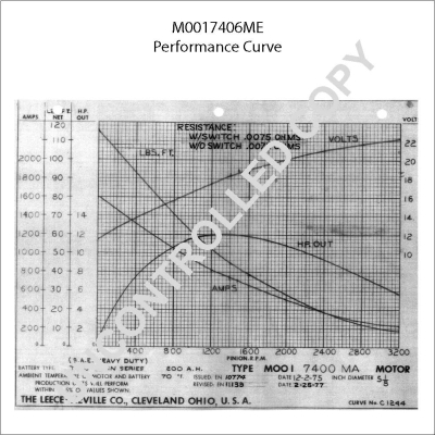 Prestolite Electric Starter M0017406ME