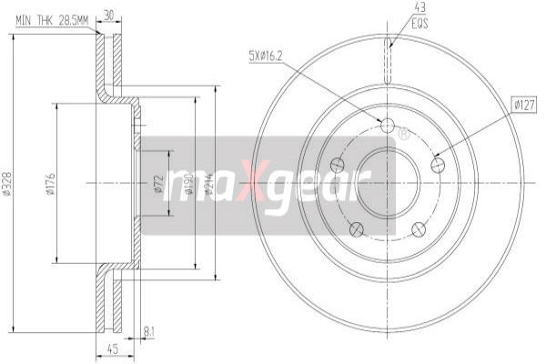 Maxgear Remschijven 19-2323