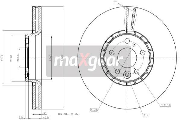 Maxgear Remschijven 19-2336