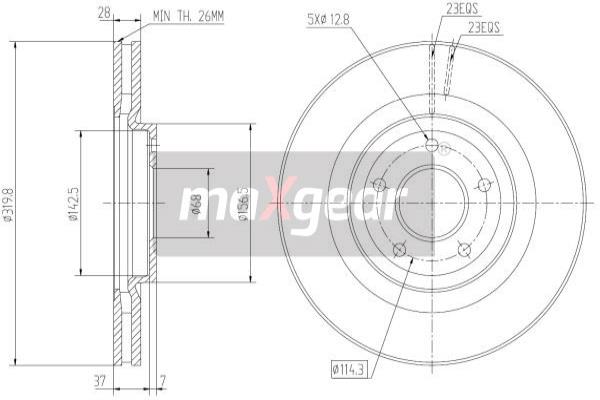 Maxgear Remschijven 19-2364