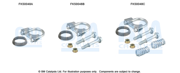 Bm Catalysts Uitlaat montageset FK50048