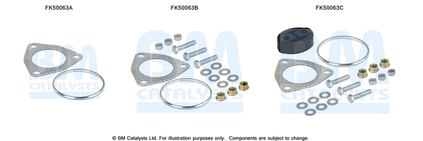 Bm Catalysts Uitlaat montageset FK50063