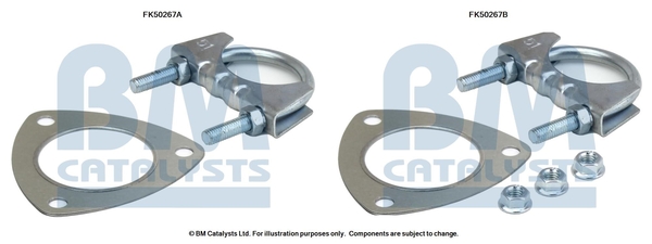 Bm Catalysts Uitlaat montageset FK50267