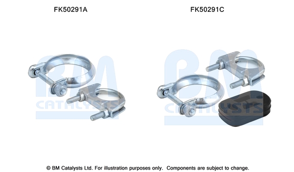 Bm Catalysts Uitlaat montageset FK50291