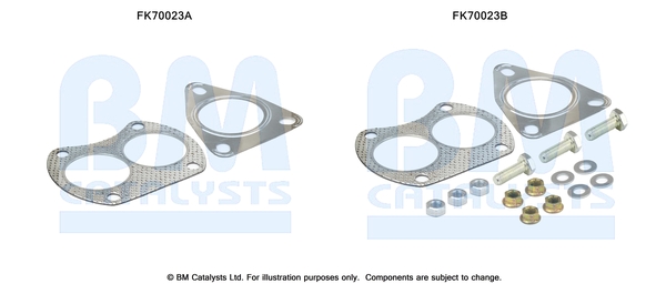 Bm Catalysts Uitlaat montageset FK70023