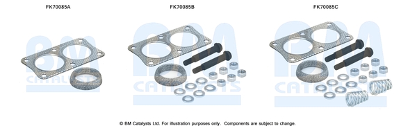 Bm Catalysts Uitlaat montageset FK70085