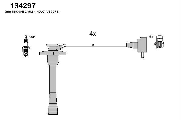 Hitachi Bougiekabelset 134297