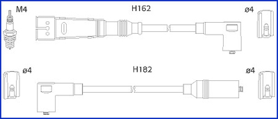 Hitachi Bougiekabelset 134703