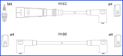 Hitachi Bougiekabelset 134707