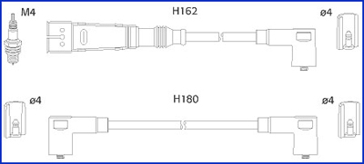 Hitachi Bougiekabelset 134784