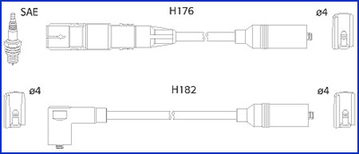 Hitachi Bougiekabelset 134790