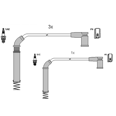 Hitachi Bougiekabelset 134964