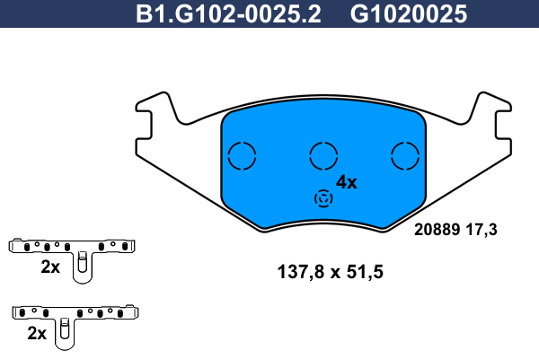 Galfer Remblokset B1.G102-0025.2