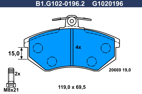 Galfer Remblokset B1.G102-0196.2