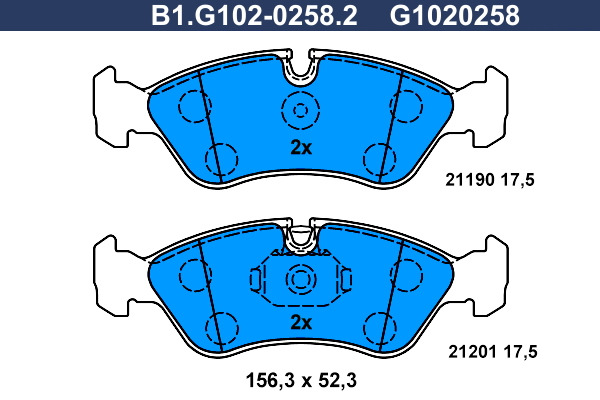 Galfer Remblokset B1.G102-0258.2