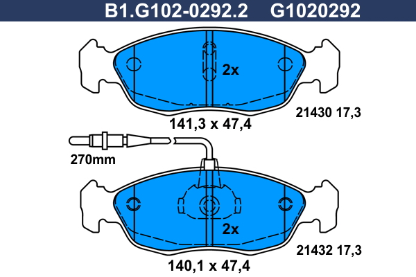 Galfer Remblokset B1.G102-0292.2