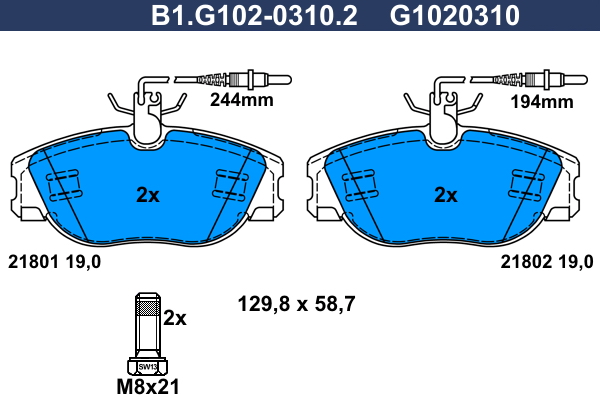 Galfer Remblokset B1.G102-0310.2