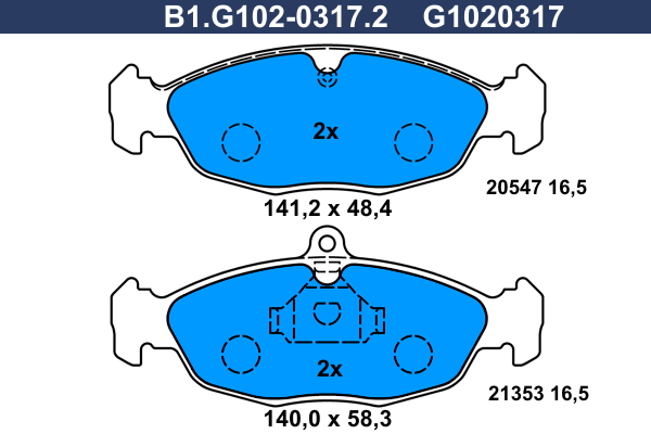 Galfer Remblokset B1.G102-0317.2