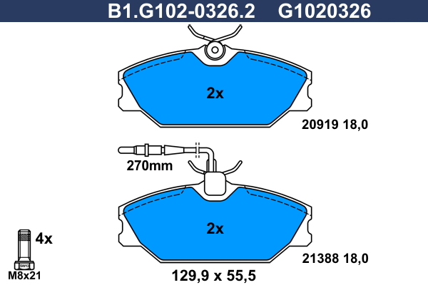 Galfer Remblokset B1.G102-0326.2