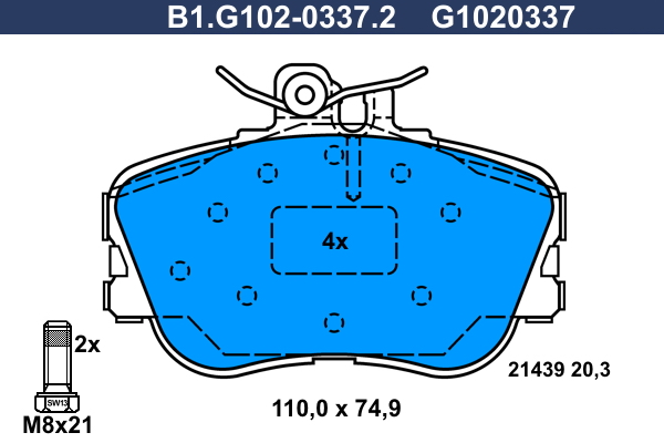 Galfer Remblokset B1.G102-0337.2