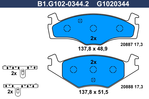 Galfer Remblokset B1.G102-0344.2