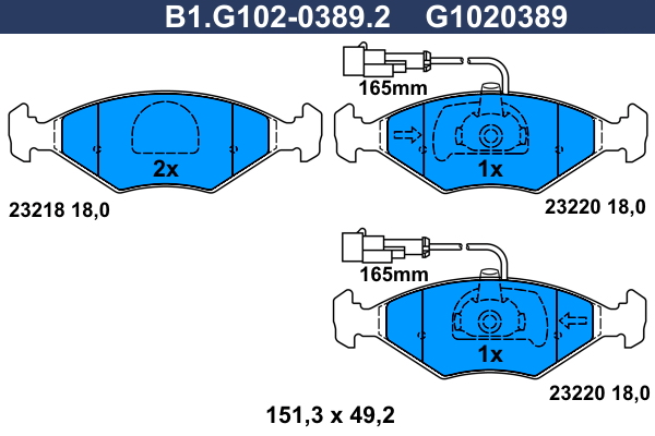 Galfer Remblokset B1.G102-0389.2