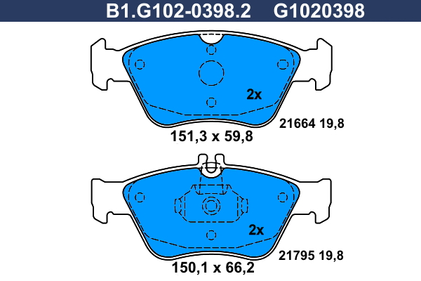 Galfer Remblokset B1.G102-0398.2